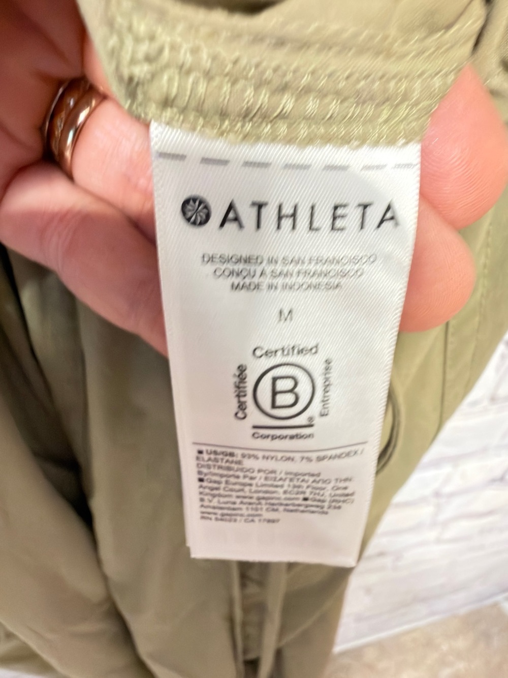 Athleta Jumpsuit Womens Green Wide Leg Athleisure Travel Lightweight Utility M - Picture 7 of 10